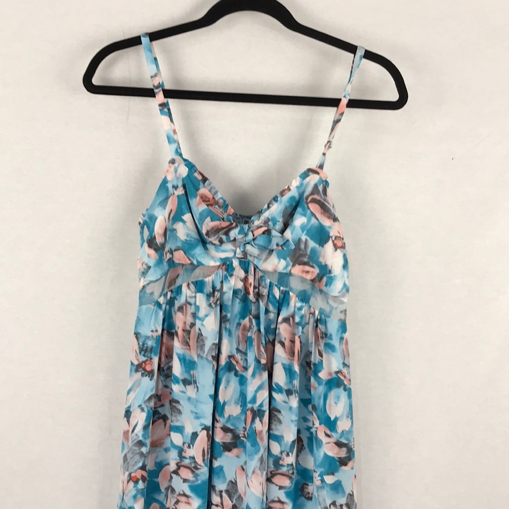 Rebecca Taylor Floral Maxi Dress in Blue and Pink